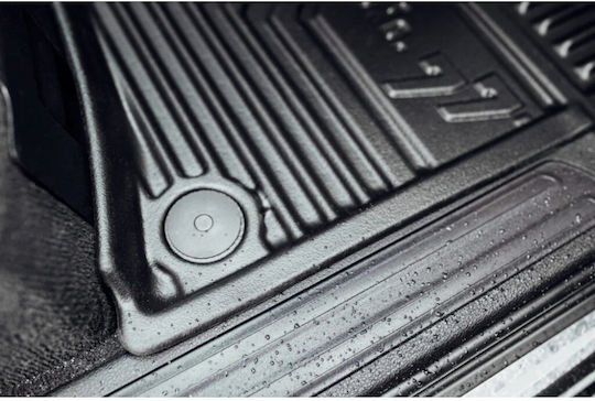 Frogum Set of Front and Rear Mats 4pcs Tray Type for Ford Ranger 2022 Black