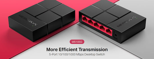 Mercusys MS105G L2 Switch with 5 Gigabit (1Gbps) Ethernet Ports