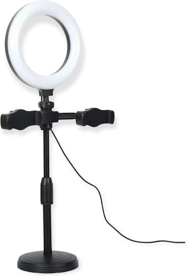 6870 Ring Light 12cm with Desktop Stand and Mobile Phone Holder