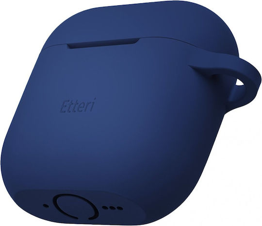 Etteri Калъф от силикон с кука в тъмносин цвят за Apple AirPods 4