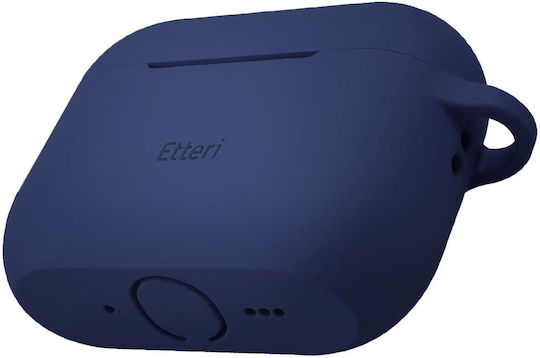 Etteri Калъф Силиконов С Кука В Тъмносин Цвят За Apple AirPods Pro 3