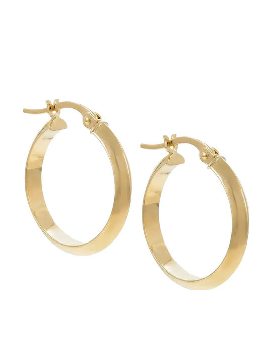 Gold Hoop Earrings 9K