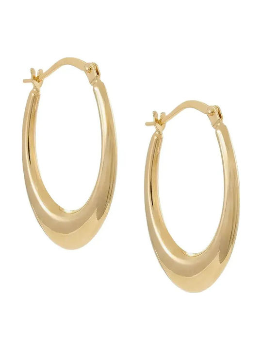 Gold Hoop Earrings 9K