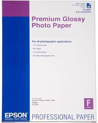 Epson Фотохартия A2 255гр/кв.м за Принтери Мастиленоструен 25 Листове