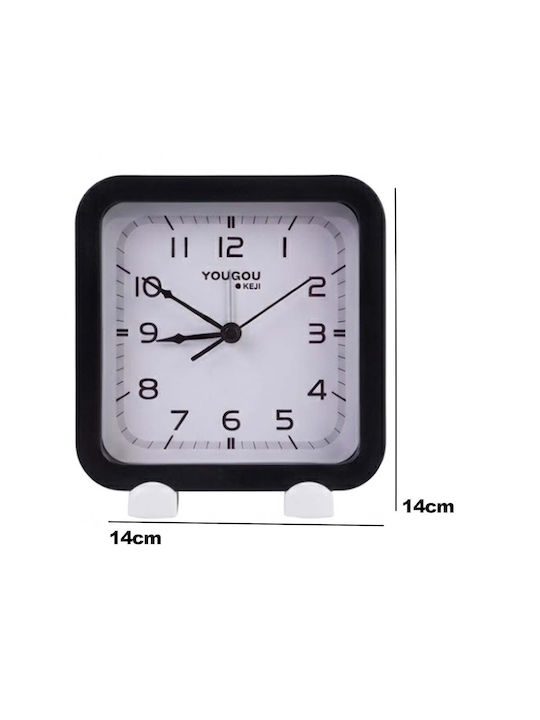 Avizar Analoge Quarz Stille Tischuhr Minimalistisches Design Schwarze