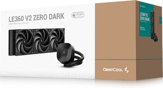 Deepcool LE360 Zero Dark v2 Υδρόψυξη AIO CPU με 3 Ανεμιστήρες 120mm