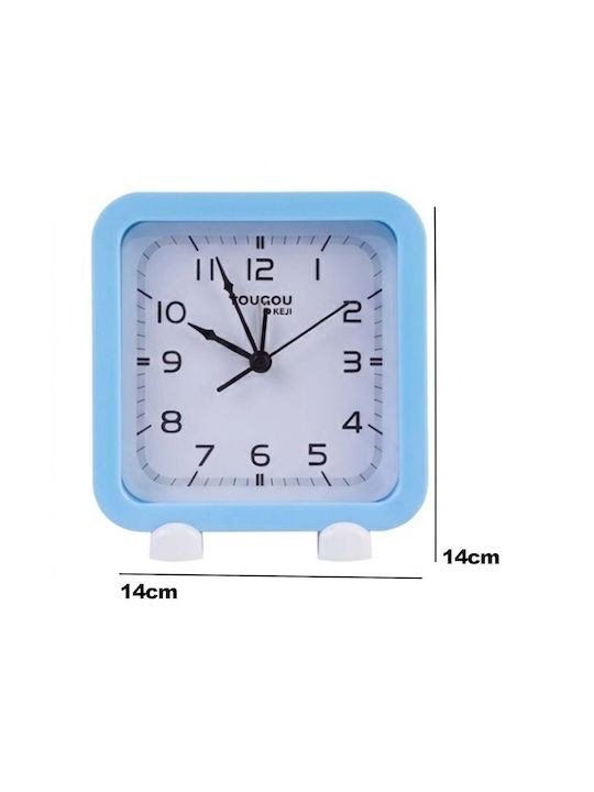 Avizar Ceas de masă cu cuarț analogic silențios Design minimalist Albastru deschis