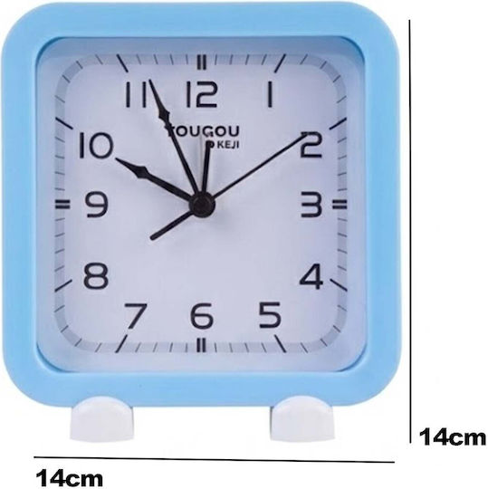 Avizar Analog Quartz Silent Desk Clock Minimalist Design Light Blue