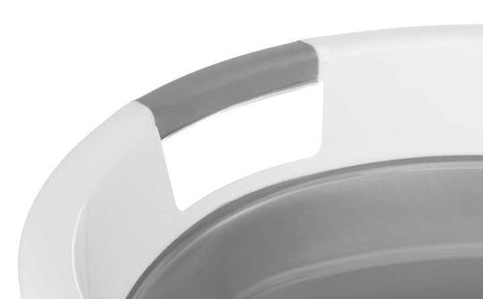 Ligean Pliabil Din Silicon Capacitate 25lt Albă