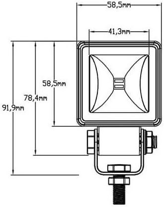 Square Waterproof Headlights Car LED Mazda 6 12V 5.9cm with White Lighting 6pcs