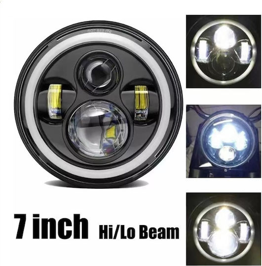 Универсален LED фар 7 инча 18см 9v 32v къси и дълги светлини дневни светлини DRL бял жълт 6500lm за трактори камиони мотоциклети