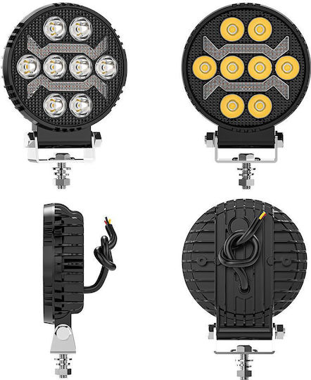 Slim Кръглаς Фарове за кола LED Mitsubishi Вземане 10 - 30V 11см с Бял осветление 1бр