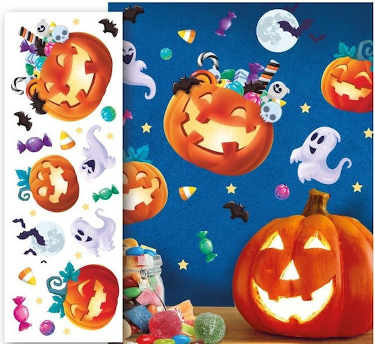 Wall Stickers Decoration Halloween Wall Ornament Pumpkins Ghosts Candies