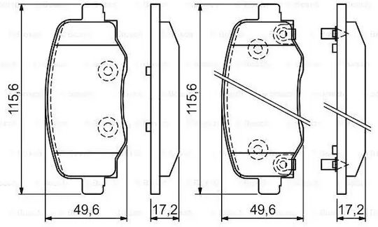 Bosch Bremsbelag für Fiat 500X Jeep Kompass / Rebell