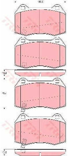 Set Plăcuțe De Frână Disc Față Trw Nissan 350z 3.5 09.02-12.09 Înălțime 73.7mm Lățime 120.0mm Grosime 15.2mm Senzor Uzură Da