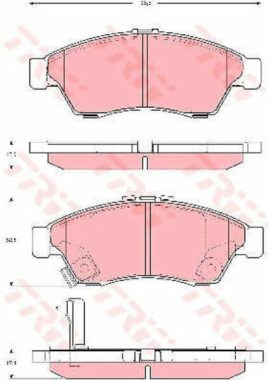 Set Plăcuțe De Frână Partea Din Față Trw Automotive Suzuki Liana 1.3-2.3 07.01 Înălțime 52.6 Mm Lățime 136.5 Mm Grosime 17.0 Mm