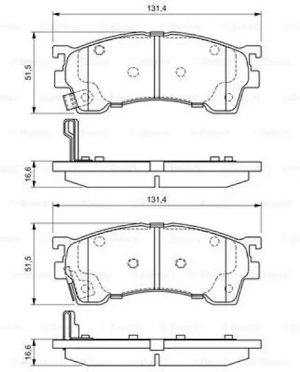 Комплект дискови накладки Bosch