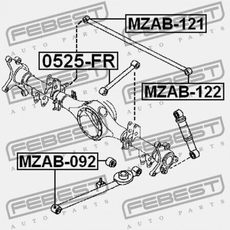 Rear Longitudinal Connecting Rod Mazda Bongo Friendee Sg 1995-2001 Jp S10h-28-210