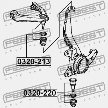 Πείρος Μπροστινός Άνω Βραχίονας Ελέγχου Honda Cr-v Rd1 1996-2001 Gn 51450-s04-023