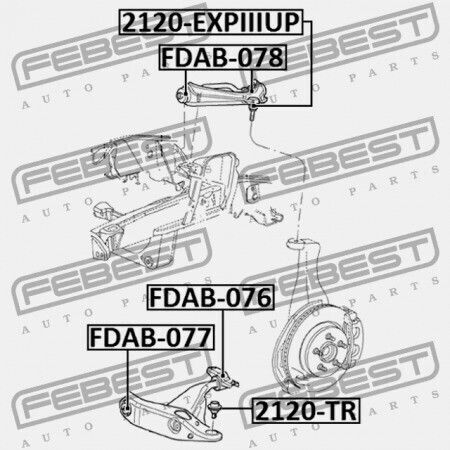 Febest Frontsystem Für Ford Explorer 2002-2011 Can 1l2z-3084-aa