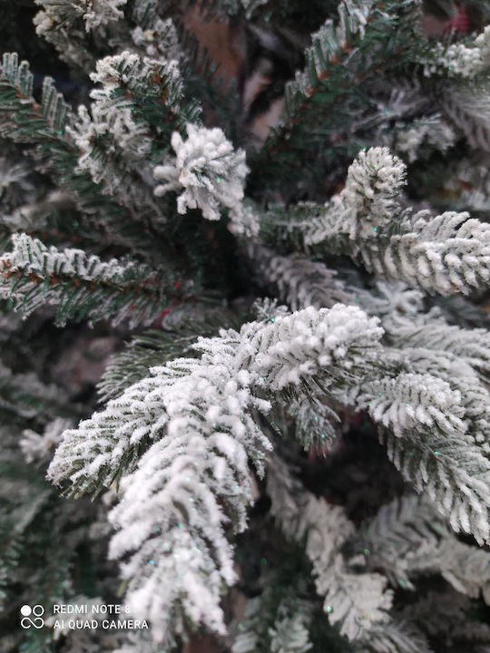 Weihnachtsbaum Alpine Frosted Schlank Verschneit mit Holzstamm 180cm