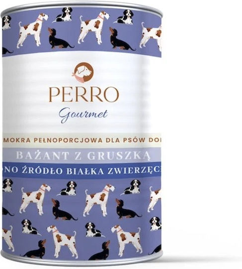 Perro Wet Dog Food in Cans with Meat and Pumpkin 6x400gr