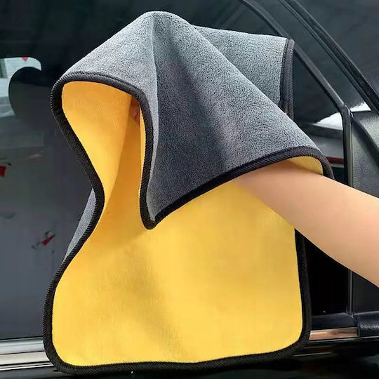 Falon-Tech Πετσέτα Microfiber Προσώπου Διπλής Όψεως Κίτρινη 30x30εκ.