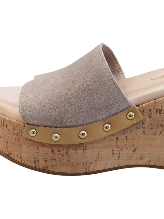 Platforme Dama Tip Slip On Bej