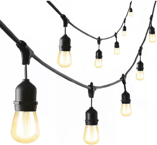 Rixme Hanging Solar Light Garland with Warm White Light