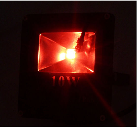 Στεγανός Προβολέας LED 10W RGB με Τηλεχειριστήριο IP65