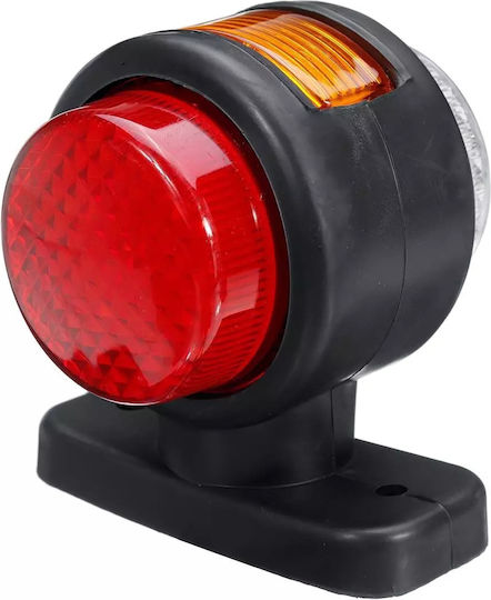 Комплект тройни LED обемни светлини 12v 24v IP67 червено бяло оранжево 85mm X 80mm X 68mm