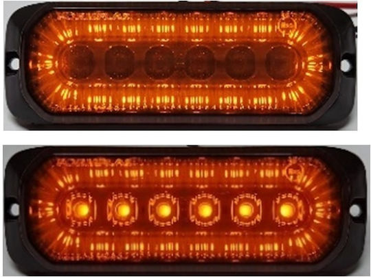 24LED LED Диод 12-24V Оранжев Маркер Светлина с Два Режима на Осветление Черно Стъкло Светлини за Товарни Автомобили Автобус Ван Каравана P