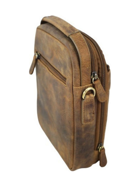 Leder Herren Tasche Schulter / Crossbody Braun