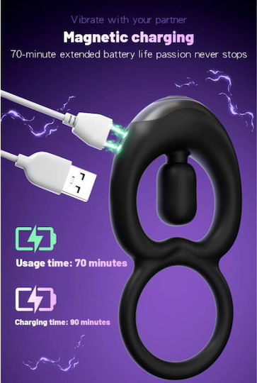 Aph Επαναφορτιζόμενο Δαχτυλίδι Πέους Δόνηση Rechargeable Vibrating Penis Ring Sw5032