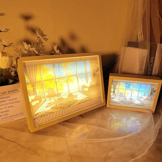 Beleuchteter Holz Dekorative Lampe Panel