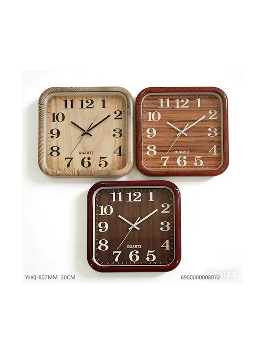 Tr283714 Wall Clock Plastic Beige 30x30cm