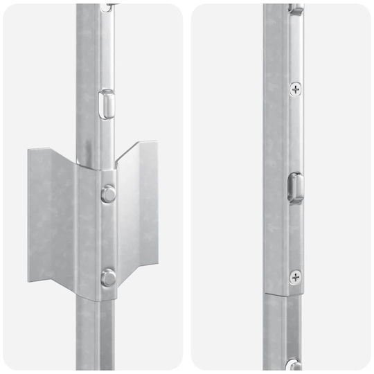 vidaXL Clip de fixare pentru Împrejmuire Grădină din Oțel 100x100buc 44buc Silver