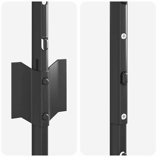 vidaXL Придържащ клипс за Ограда на Градина от Стомана 120x100бр 44бр Gray