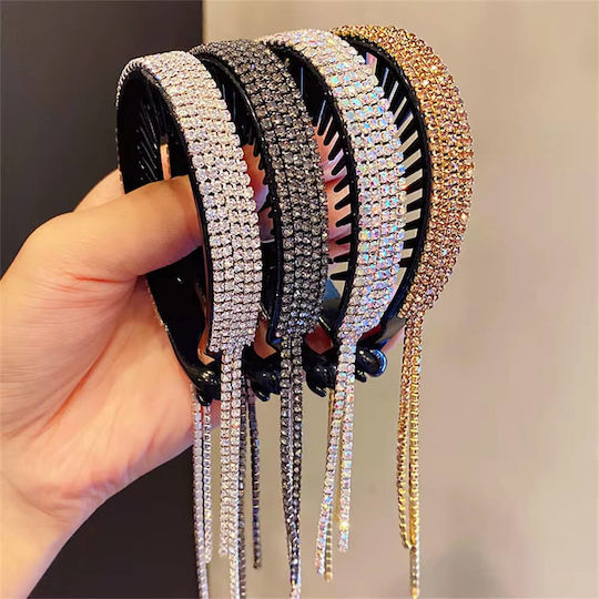 Hair Accessories Clip Crystal Ponytail Bun Silver Madison