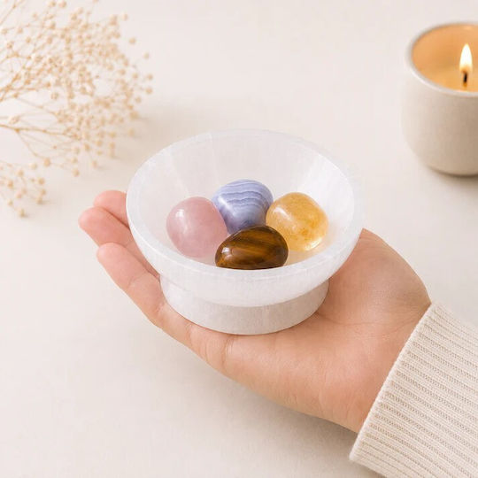 Ritual Handmade Selenite Bowl Charging & Decoration 10cm
