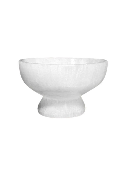 Handgefertigte Ritualschale aus Selenit 10cm für Ladung und Dekoration
