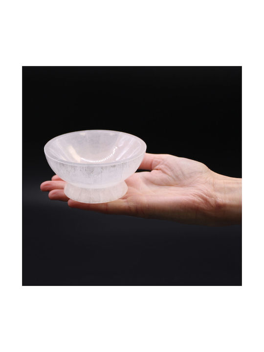 Handgefertigte Ritualschale aus Selenit 10cm für Ladung und Dekoration