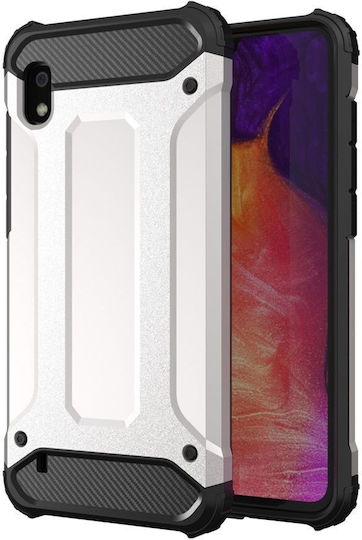 Hurtel Tough Armor Back Cover Πλαστικό Ασημί (Galaxy A10)