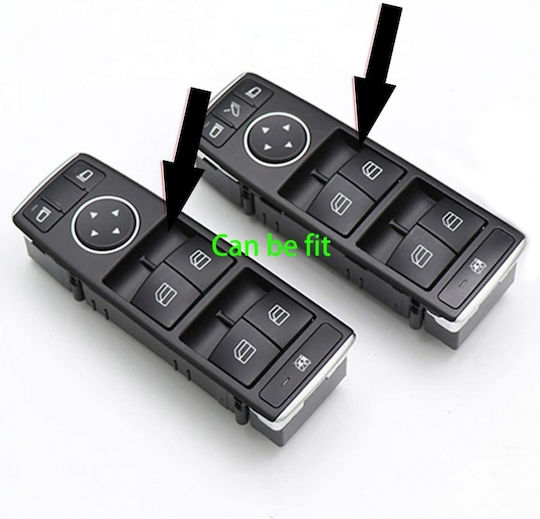 W204 S20 Switch Button Превключвател за прозорци на автомобил за Mercedes-Benz C Class Черен