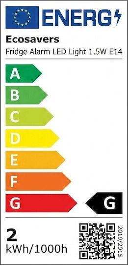 Ecosavers Λαμπάκι Ψυγείου 1.5W για Ντουί E14