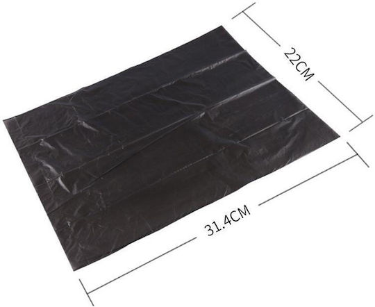 15 Bags Roll Portable Garbage Bags Pets Outdoor Size 22x30cm Black