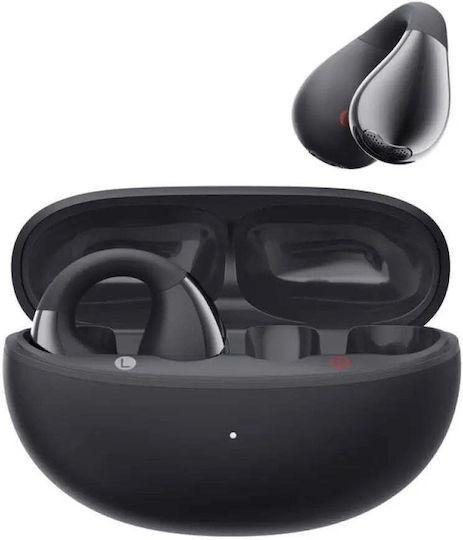 QCY Crossky C30 Open Ear Bluetooth Handsfree Ακουστικά με Αντοχή στον Ιδρώτα και Θήκη Φόρτισης Μαύρα