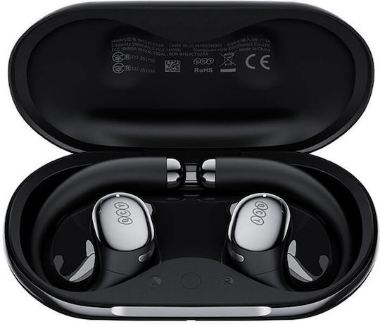 QCY Crossky R70 Open Ear Bluetooth Handsfree Earphones with Sweat Resistance and Charging Case Black