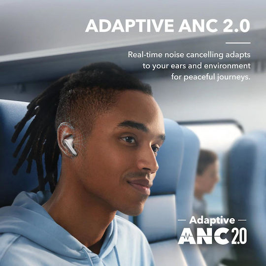 Soundcore by Anker Liberty 4 NC In-ear Bluetooth Handsfree Căști cu Rezistență la Transpirație și Carcasă de Încărcare Alb