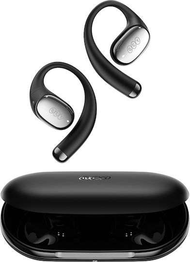 QCY Crossky R70 Open Ear Bluetooth Handsfree Earphones with Sweat Resistance and Charging Case Black